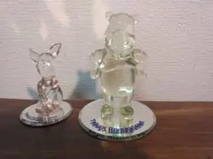 東京ディズニーランド プーさん ピグレット ガラスフィギュアセット