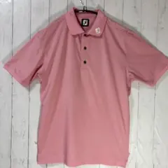 FootJoy フットジョイ ポロシャツ Lサイズ ピンク ボーダー Lのサムネイル