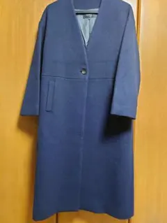 INDIVI ノーカラーロングコート