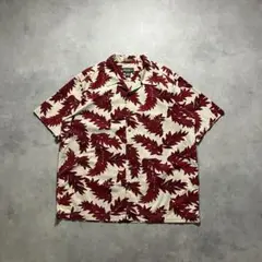 90s Eddie Bauer リネン オープンカラー 短丈 ボックス シャツ