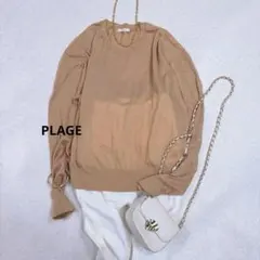 Plage プラージュ 24年製 シルク混ニット キャメル FREEのサムネイル