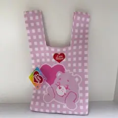 ケアベア　ニット　トートバッグ　パープル単品　ラウンドワン限定