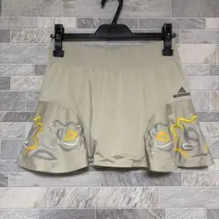 adidas ステラマッカートニー スコート スカート 刺繍 ベージュ L