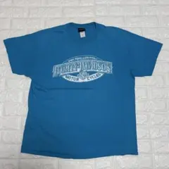 Harley Davidson ハーレーダビッドソン 青 両面 Tシャツ XLのサムネイル