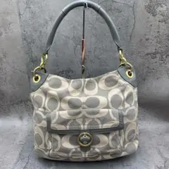 COACH シグネチャー パッチワーク トートバッグ レザー キャンバス