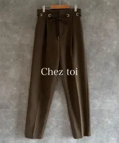 Chez toi｜シェトワ｜ハトメリボン テーパードパンツ