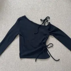 ワンショルダー長袖トップス
