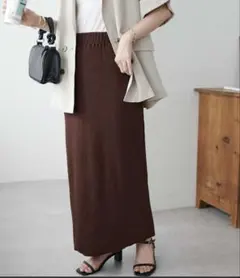 DISCOAT 【WEB限定】リブカットナロースカート新品未使用タグ付き