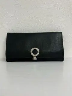ブルガリ 長財布 ブラック レザー 使用感あり コインケース破れあり