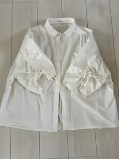 AMERICAN HOLIC オフホワイト 五分袖シャツ L