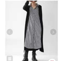 美品　antiqua 【patterntorso】レイヤードロングワンピース