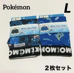 Pokémon ボクサーパンツ　Lサイズ　2枚セット　接触冷感　ネイビー　ブルー