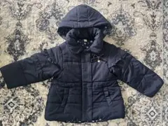 アプレレクール　ネイビー フリル付き中綿コート