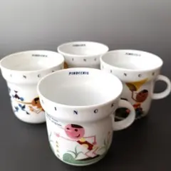 【希少廃盤品】リチャードジノリ ピノキオシリーズ マグカップ　4個セット