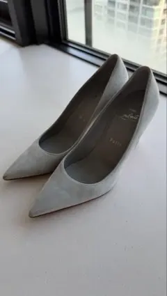 Christian Louboutin スエードパンプス 37.5 グレー
