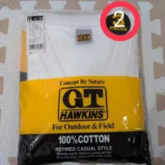 ★新品未使用★G.T. HAWKINS ＶネックTシャツ 白2枚セット LLのサムネイル