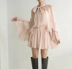 snidel ラッフルミニセットアップ 3点セット ピンクベージュ - メルカリ
