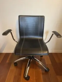 フランフラン　黒レザー　オフィスチェア