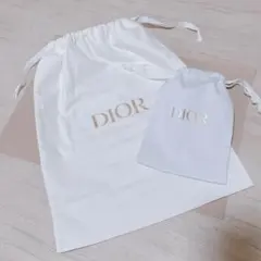 【新品】Dior 大判巾着ポーチ、ミニ巾着ポーチ