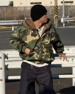 迷彩柄 フリースリバーシブル ジャケット