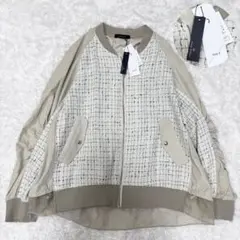 【グレディブリリアン】完売品☆ツイードMA-1ブルゾン　異素材（新品タグ付き）のサムネイル