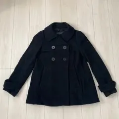 ZARA BASIC Mサイズ ウールコート ブラック ミドル丈 シンプル