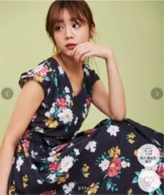 31Sons de mode トランテアンソンドゥモード　花柄シャツワンピース