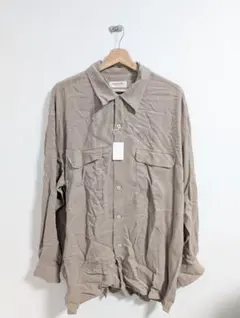 EQUIPMENT ベージュ 長袖シャツ シルク　 L　オーバーサイズ