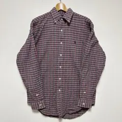 ☆美品☆ラルフローレン チェックシャツ 長袖 刺繍ロゴ ピンク 春カラー