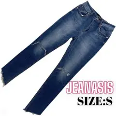 ⭐️A27⭐️ JEANASIS ♥ アシメ カットオフ クラッシュ スキニーデニムのサムネイル