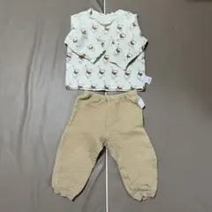 【ユニクロ】キルティングパジャマ 90 くまのプーさん