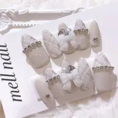 3600 ネイルチップ 量産型 ワンホン フレンチガーリー 韓国 地雷 オーダー