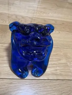 タケトミブルー蓄光ガラス　アートドール　幻獣　うさぎぬいぐるみ　琉球ホタルガラス タケトミブルー蓄光ガラス アートドール 幻獣 うさぎぬいぐるみ 琉球