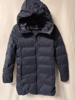 ユニクロ シームレスダウンコート アウター ネイビー レディース M