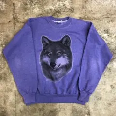 80s Hane ヘインズ アニマルプリントスウェット メンズL