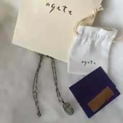 agete ローマンガラス　ネックレス