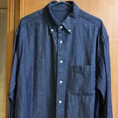 guダークブルーデニムシャツ