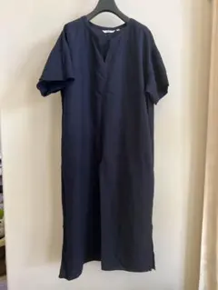ユニクロ　リネンブレンド　カフタンワンピース