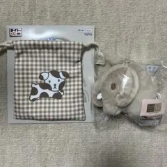 【さくら様専用】ミッフィーブルーナアニマル チャーム付きマスコット 巾着ポーチ
