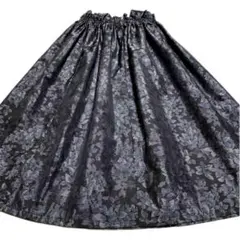 612⿻大島紬リメイクロングスカート　着物リメイクロングスカート