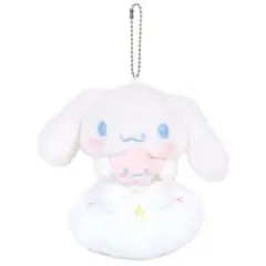 シナモロール マスコットホルダー　ブローチ　シナモン＆ポロンと雲のきょうだい