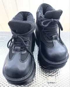 新品未使用⭐️ Demoniaデモニア 厚底 ブーツ 黒 24cm M6 Pleaser demonia デモニア ショートブーツ ミドルブーツ 厚底