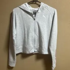 PUMA グレー フルジップパーカー