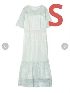 LAGUNAMOON LADYレース切替マーメイドワンピース ミントグリーン S