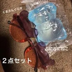 スクイーズねこ　クマサングラス