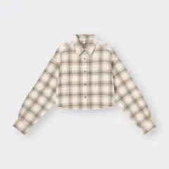 GU フランネルショートシャツ