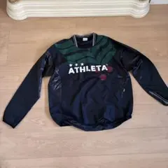 ATHLETA 長袖ピステ ウィンドブレーカー 黒/緑
