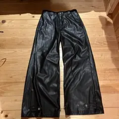 archive wide flare pants レザー ワイドフレアパンツ