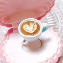 ♡Hot Heart Latteリング♡ サックス　ハンドメイド