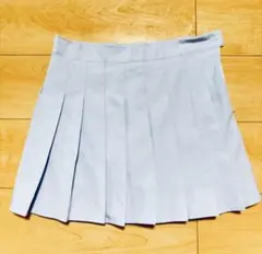 プリーツミニスカート インナーパンツ付き ライトブルー